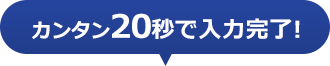 カンタン２０秒で入力完了!